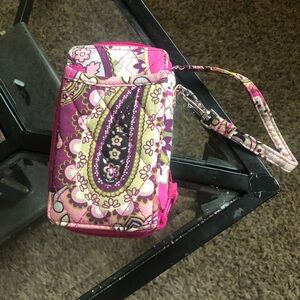 Floral Pink Wristlet
